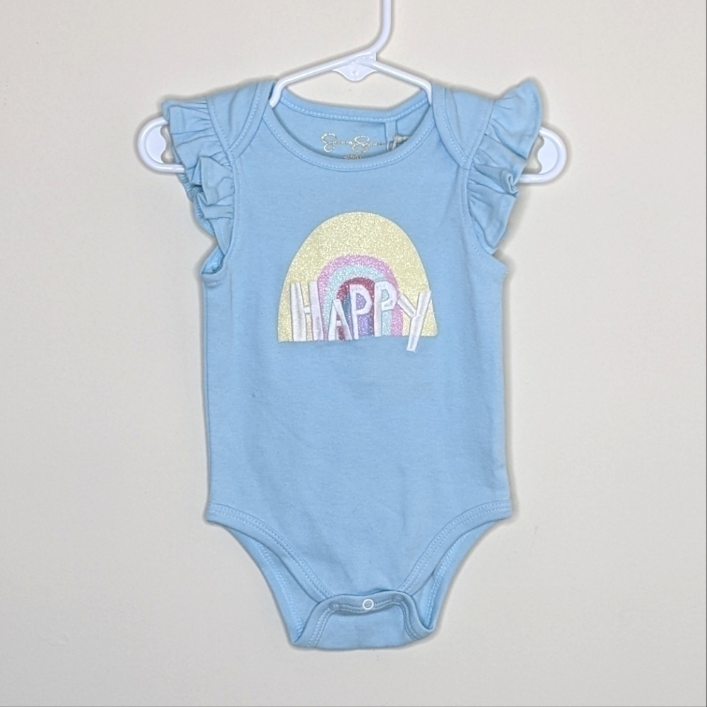 NWT Jessica Simpson Happy Rainbow Onesie Bodysuit 3-6m